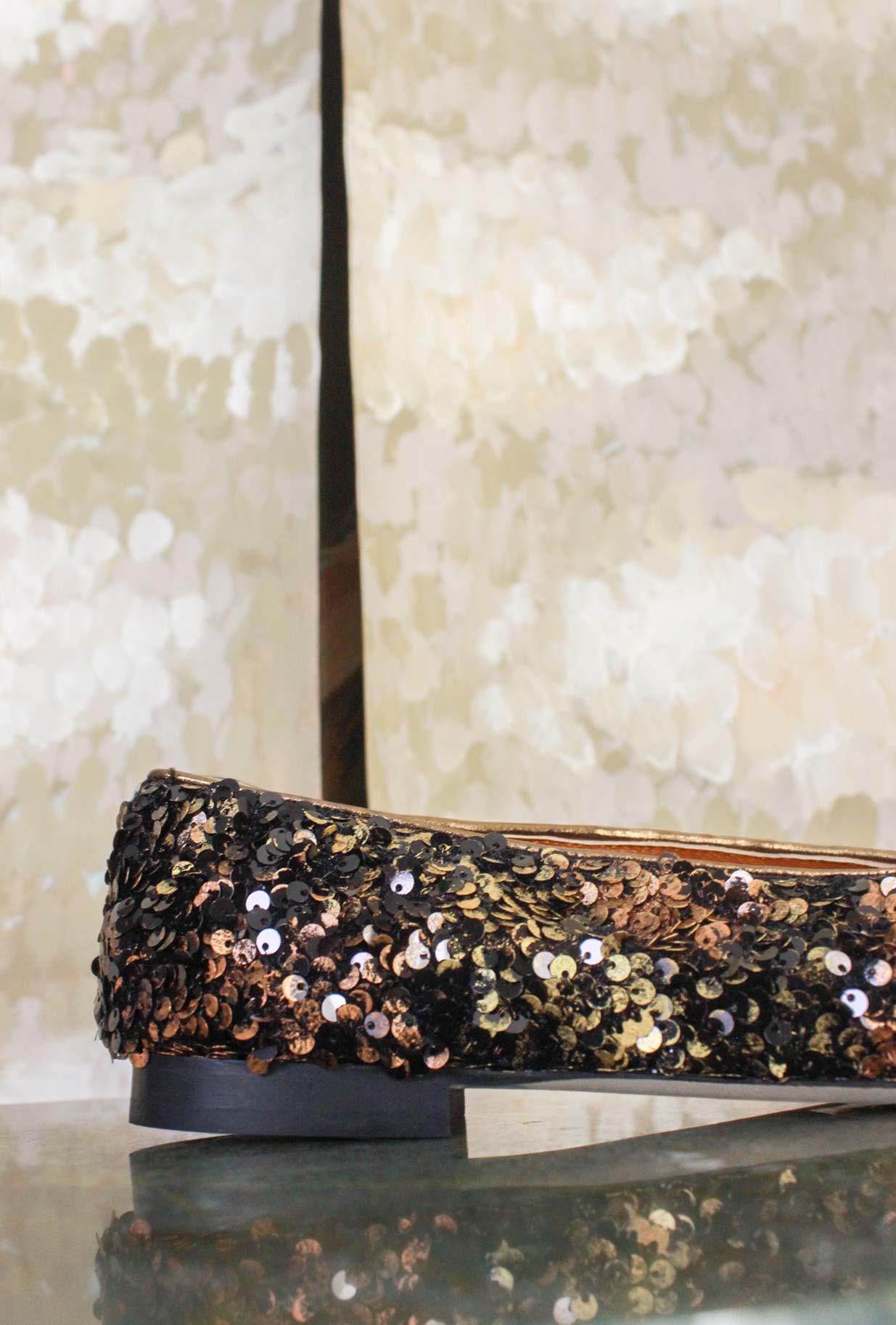 Ballerine Manhattan di Prosperine paillettes tonalità Autumn Bronze da Donna