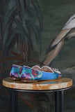 Mocassino gioiello di prosperine realizzato con tessuto kimono geisha e gioiello