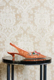 Slingback gioiello di Prosperine con glitter color tangerine ss24 donna