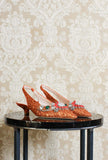 Slingback gioiello di Prosperine con glitter color tangerine ss24 donna