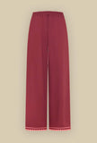 Pantalone Bojan di Niù realizzato in popeline di cotone e nell’inedita fantasia Mangostano