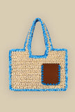 Summer Bag Simos Straw Sky-White
