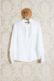 Camicia in seta di Tela9 color white ss24 donna