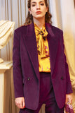 Giacca Doppiopetto Cloè Corduroy Viola