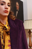 Giacca doppiopetto in corduroy della maison tela9 da donna stagione fw23