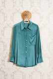 Overshirt Erice Velvet Forest Green