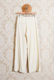 pantalone edamame di tela 9 da donna color beige ss24