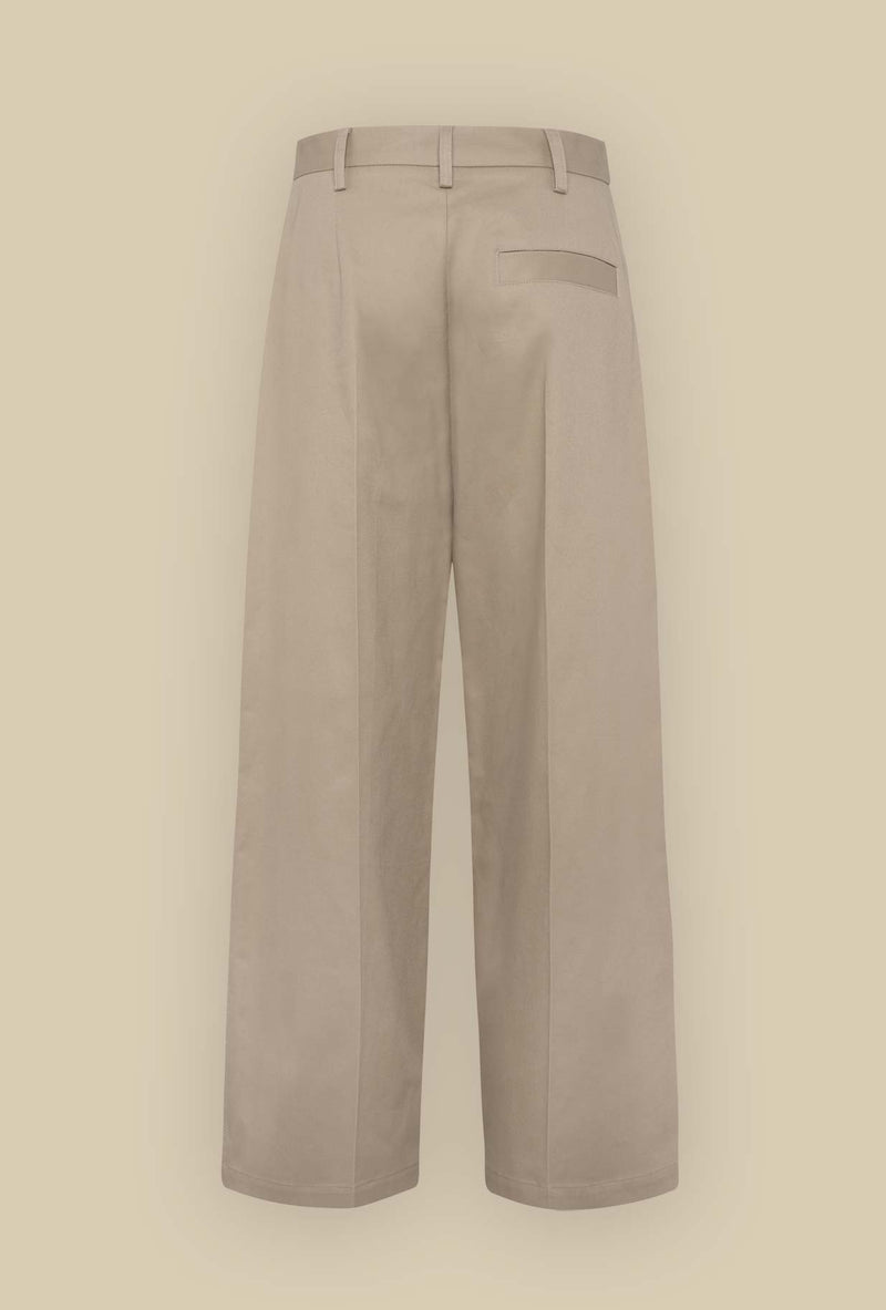 Pantalone Rubicon di Tela di tonalità Sable da Donna in puro cotone