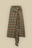 Gonna Amanda di Tela 9 realizzata in un pregiato blend di lana e viscosa nella raffinata fantasia Military Check da Donna