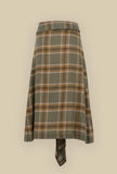 Gonna Amanda di Tela 9 realizzata in un pregiato blend di lana e viscosa nella raffinata fantasia Military Check da Donna