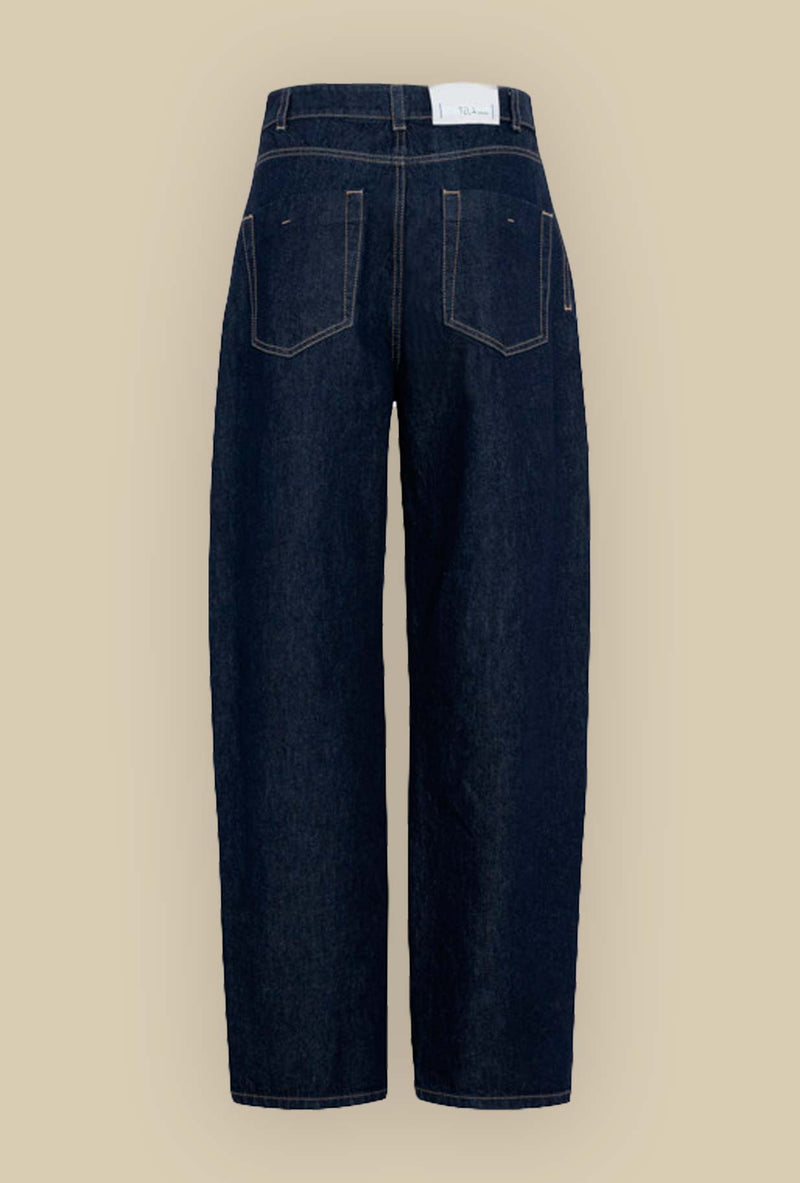 Pantalone Cosmo di Tela 9 realizzato in denim unwashed nell’intramontabile tonalità Blu Denim da Donna