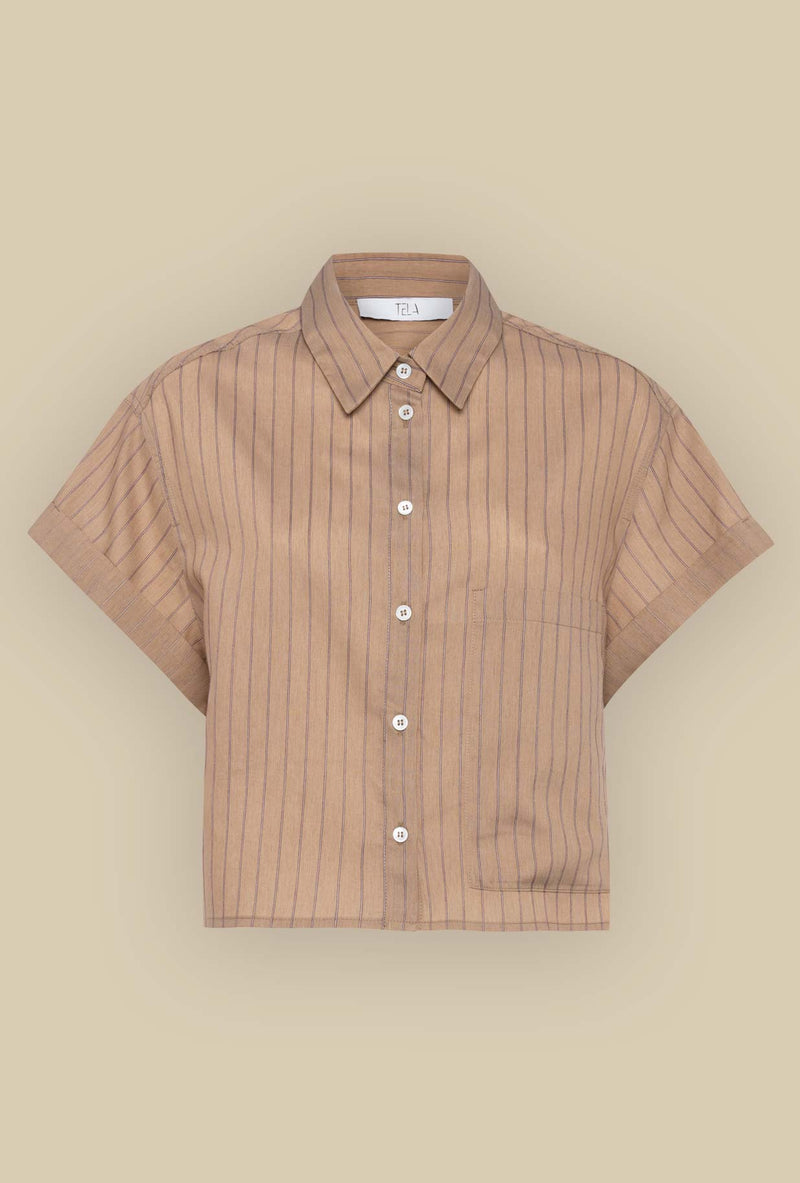 Camicia Rocky di Tela tonalità Biscotto da Donna