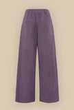 Pantalone Vanda Wide-leg di Tela tonalità Mauve da Donna
