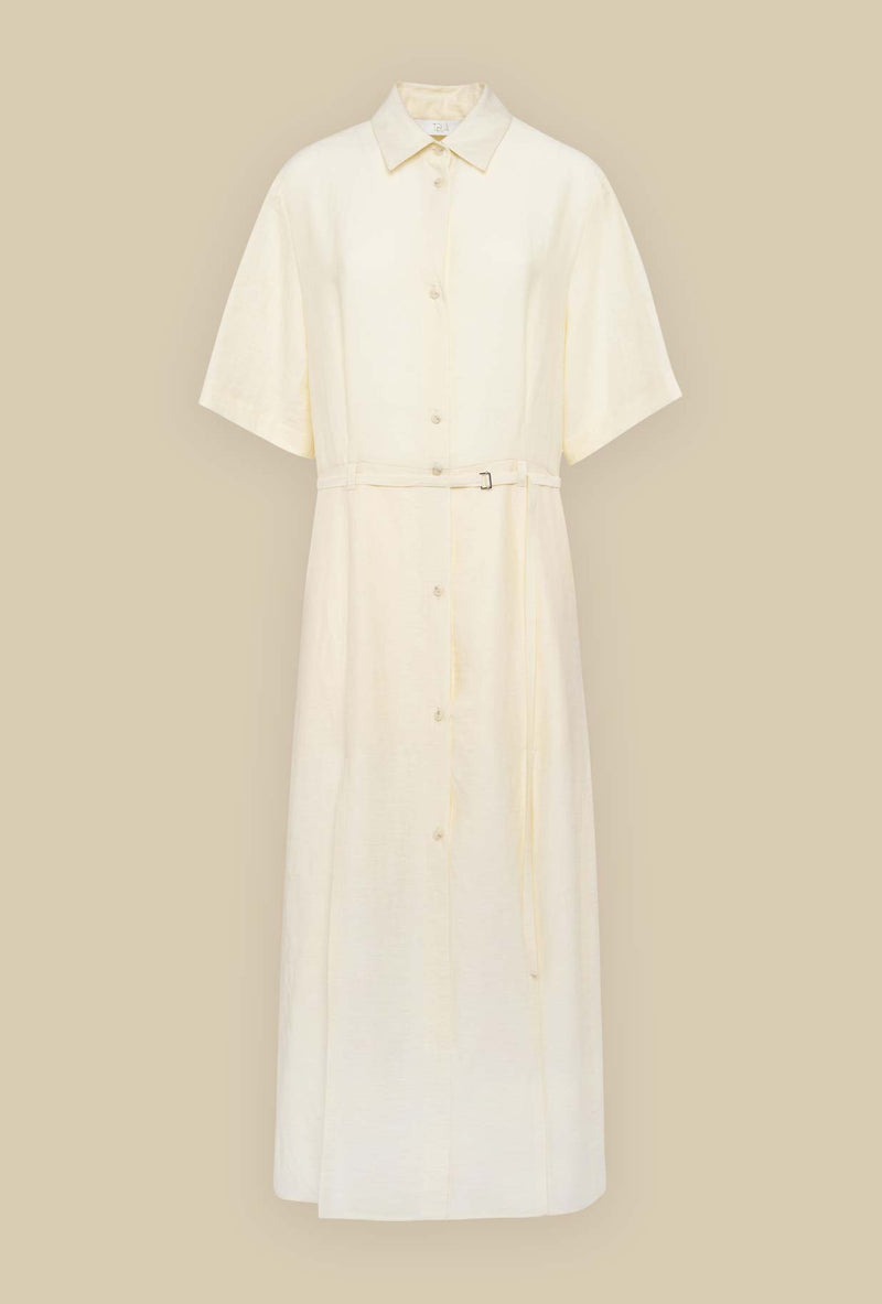 Chemisier Cherrye di Tela Straw Yellow in puro cotone da Donna