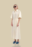 Chemisier Cherrye di Tela Straw Yellow in puro cotone da Donna