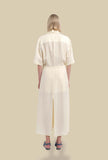 Chemisier Cherrye di Tela Straw Yellow in puro cotone da Donna