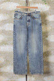 Pantalone Denim di Telacruda realizzato in denim con trattamento Stone Washed da Uomo