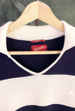 Polo 70’s a maniche lunghe di Telacruda realizzata in pregiato jacquard di cotone nell’inedita tonalità Night Blue a Uomo