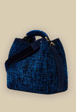 Borsa Coral Chenille Royal Blue