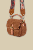 Borsa ginevra teddy tobac della maison via mail bag made in italy autunno inverno 23