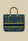 Borsa Meribel madras british green della maison via mail bag made in italy autunno inverno 23