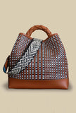 Borsa Secchiello Coral Damier Cognac