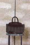 Borsa Nora Stripe Military-Brown