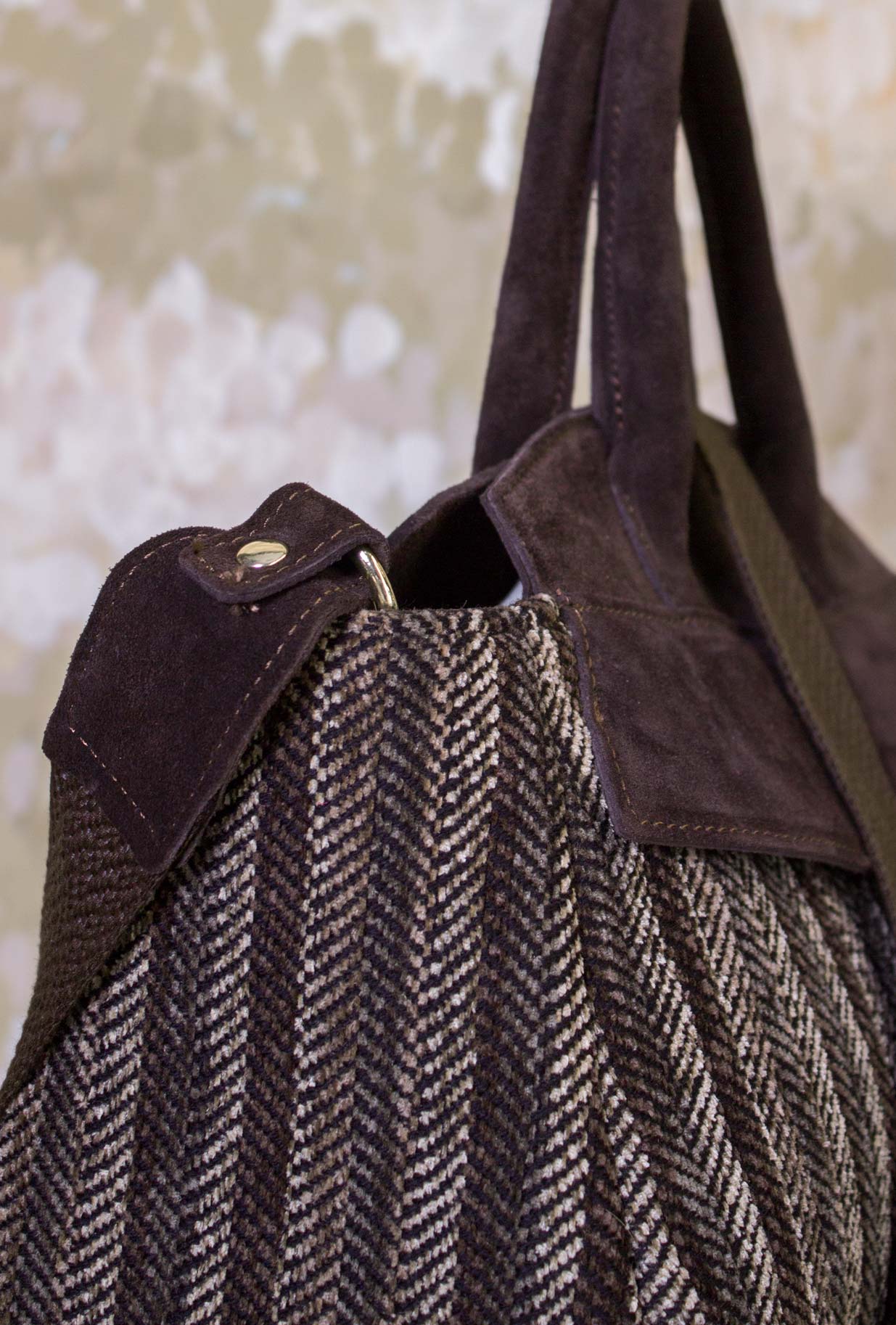 Borsa Nora Stripe Military-Brown