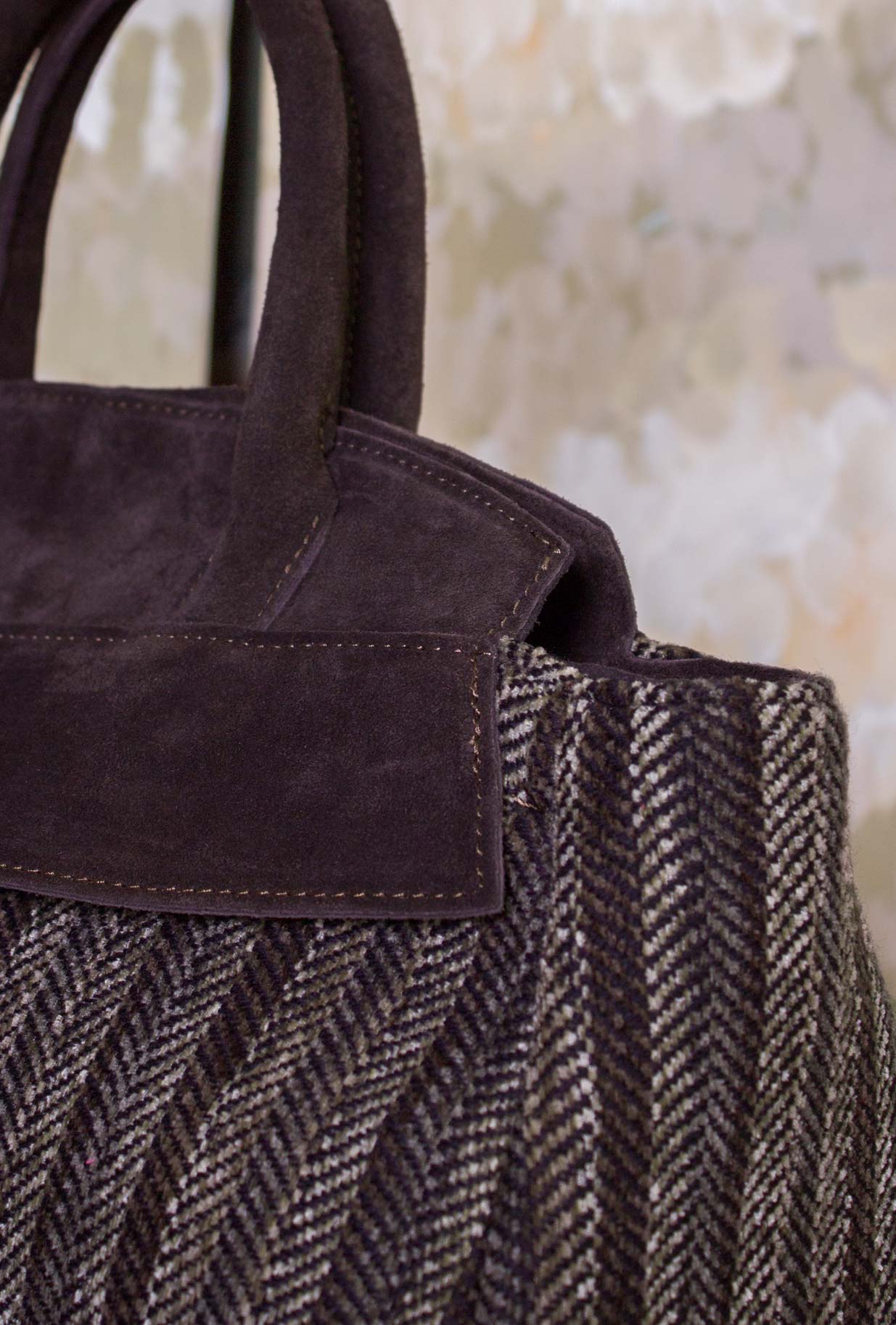 Borsa Nora Stripe Military-Brown