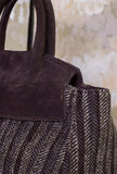 Borsa Nora Stripe Military-Brown