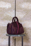 Borsa Nora Stripe Violet-Burgundy