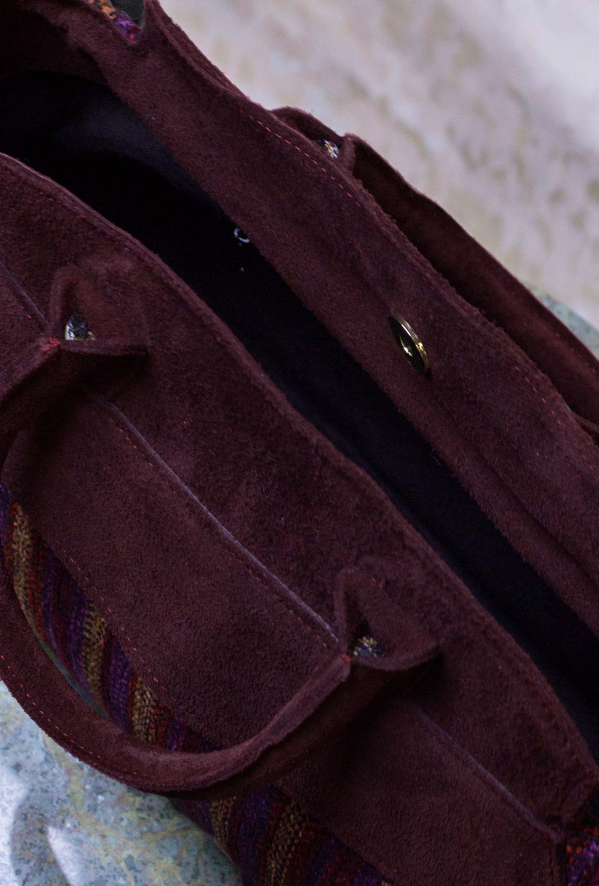 Borsa Nora Stripe Violet-Burgundy