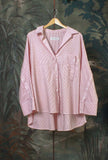 Camicia Over-Shirt White-Red