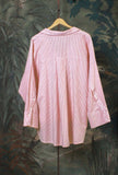 Camicia Over-Shirt di White Sand realizzata in cotone nei toni White-Red da Donna