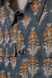 Giacca Over-Shirt firmata White Sand realizzata in un pregiato blend di lino e cotone Victorian Indigo da Uomo