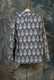 Giacca Over-Shirt firmata White Sand realizzata in un pregiato blend di lino e cotone Victorian Indigo da Uomo
