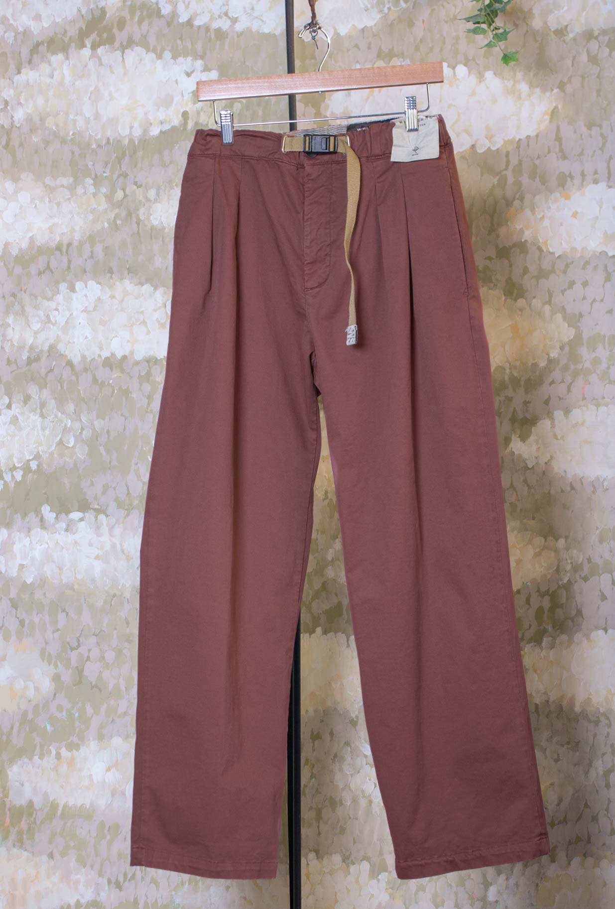 Panta-jogger Oliver di White Sand realizzato in pregiato pima cotton tonalità Rust da Uomo