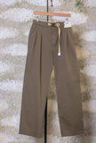 Panta-jogger Oliver di White Sand realizzato in pregiato pima cotton tonalità Bark Green da Uomo