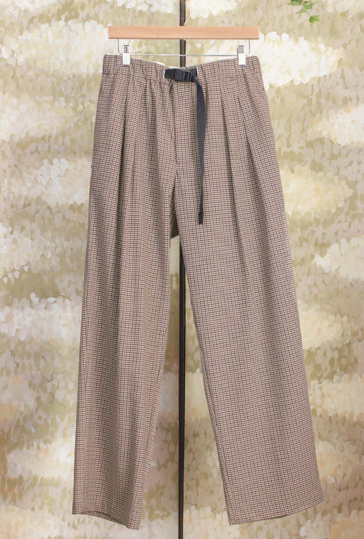 Pantalone Oliver di White Sand doppia pince motivo Micro Vichy da Uomo