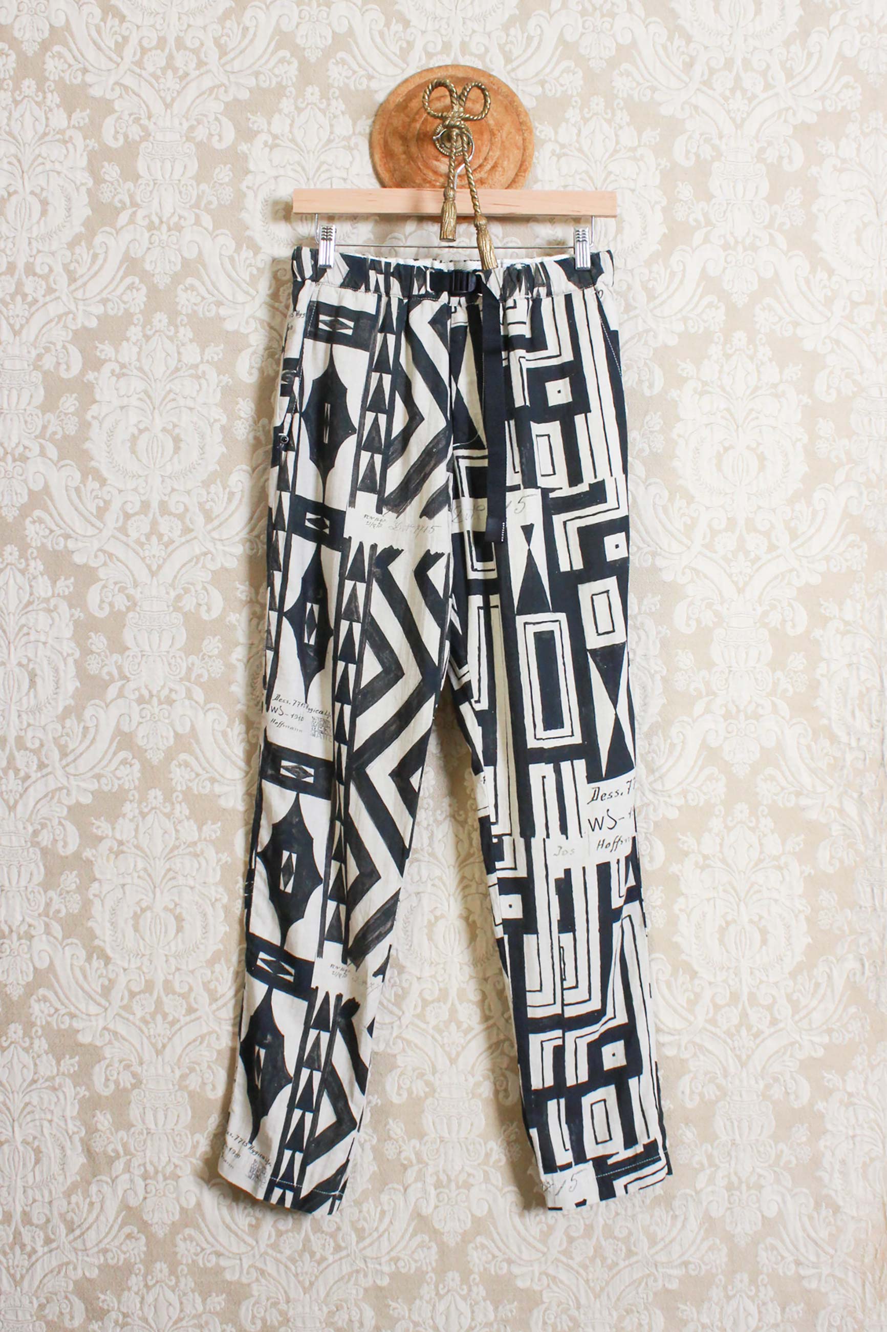 White Sand pantalaccio uomo in lino e cotone di white sand stampa wax