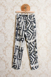 White Sand pantalaccio uomo in lino e cotone di white sand stampa wax