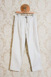Pantalone alex wide leg da uomo di white sand in cotone color beige