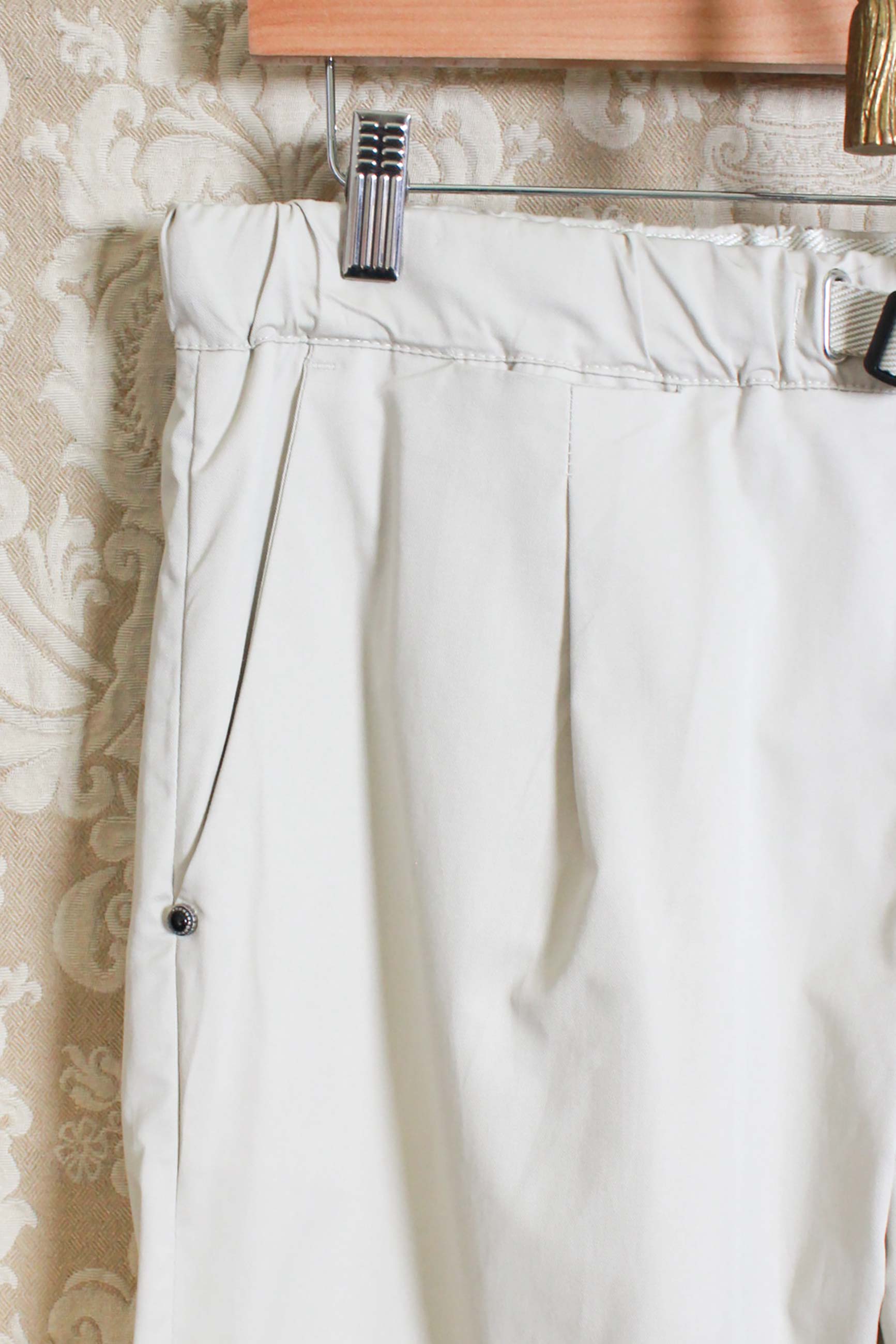 Pantalone alex wide leg da uomo di white sand in cotone color beige