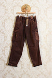 Pantalone cargo con tasche laterali da uomo effetto marble ruggine