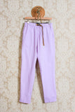 Pantalone chino greg da uomo di white sand cotone papertouch lavanda ss24