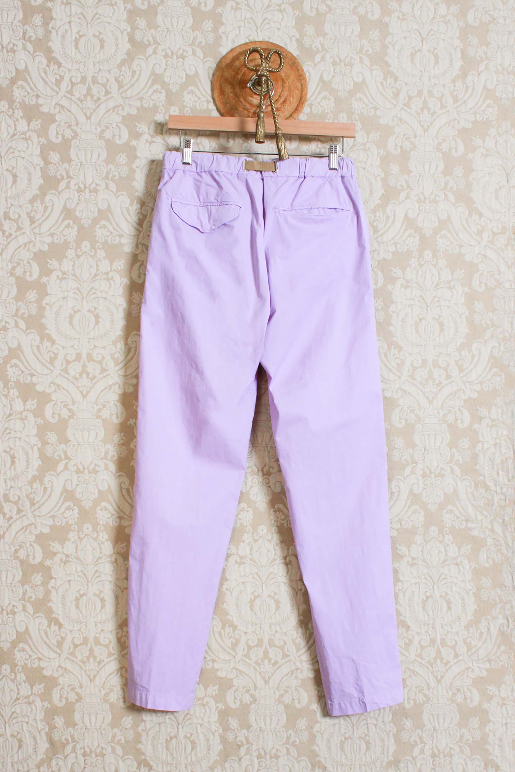 Pantalone chino greg da uomo di white sand cotone papertouch lavanda ss24