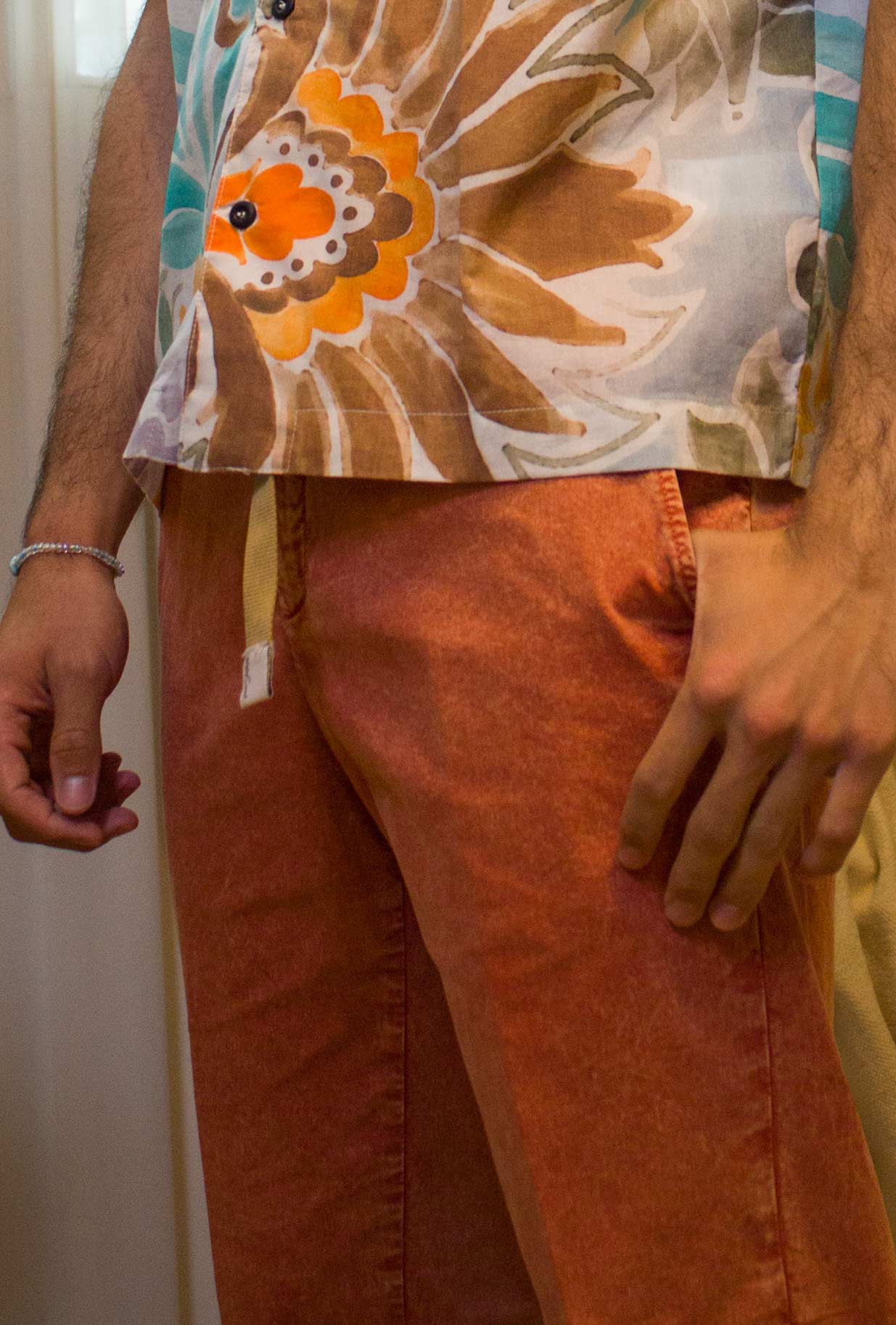 White Sand Uomo Pantalone Jogger Chino Marble Coral