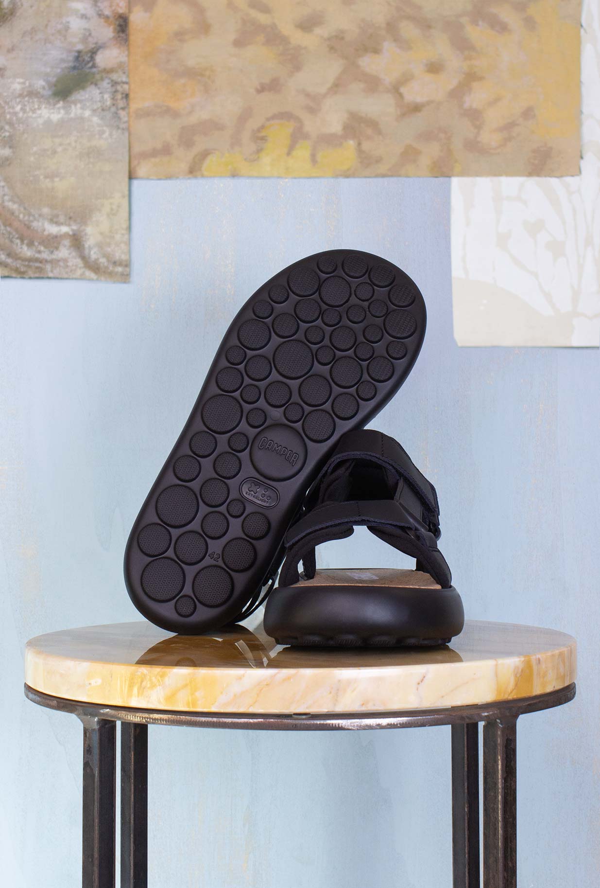 Camper Shoes sandalo uomo pelotas colorway total black mat PE23