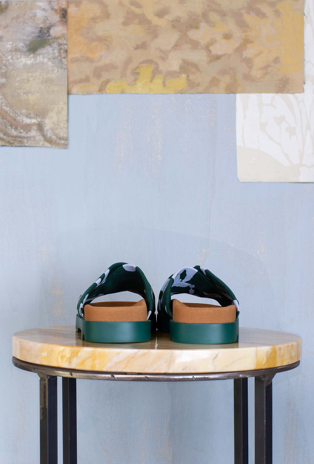 Camper Shoes Donna Sandalo Brutus Hibiscus Emerald