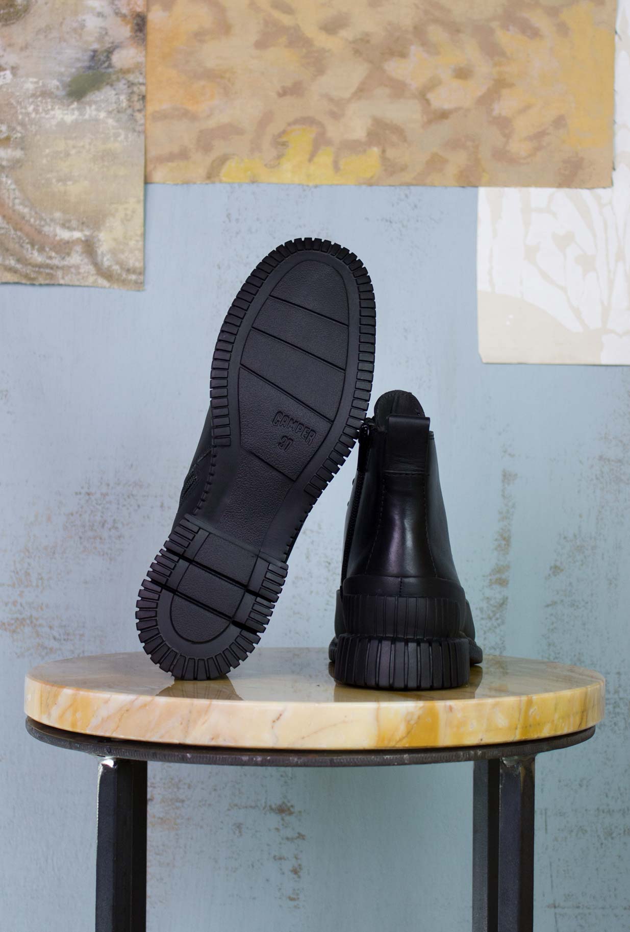 Camper Shoes Donna FW22 Stivaletto Anfibio Black 
